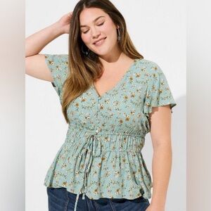 Torrid (Size 3) Floral Print Top